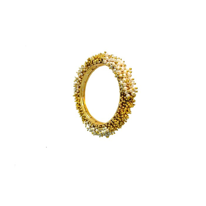 Gold Plated Bangles With Beads