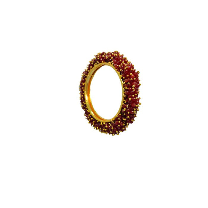 Gold Plated Bangles With Beads