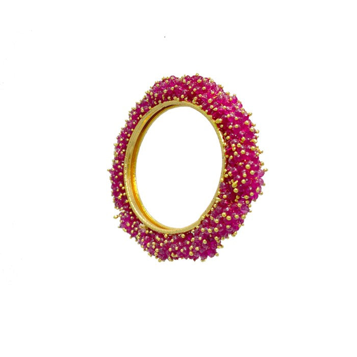Gold Plated Bangles With Beads