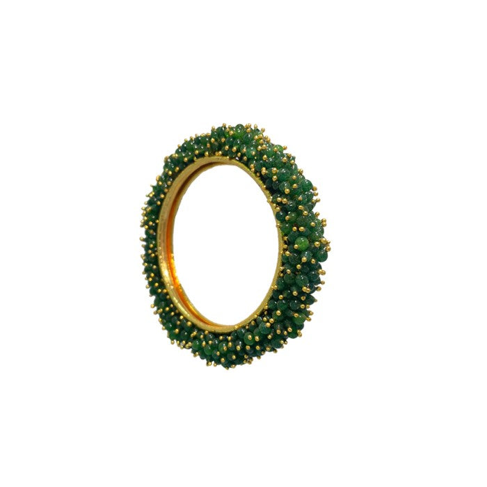 Gold Plated Bangles With Beads