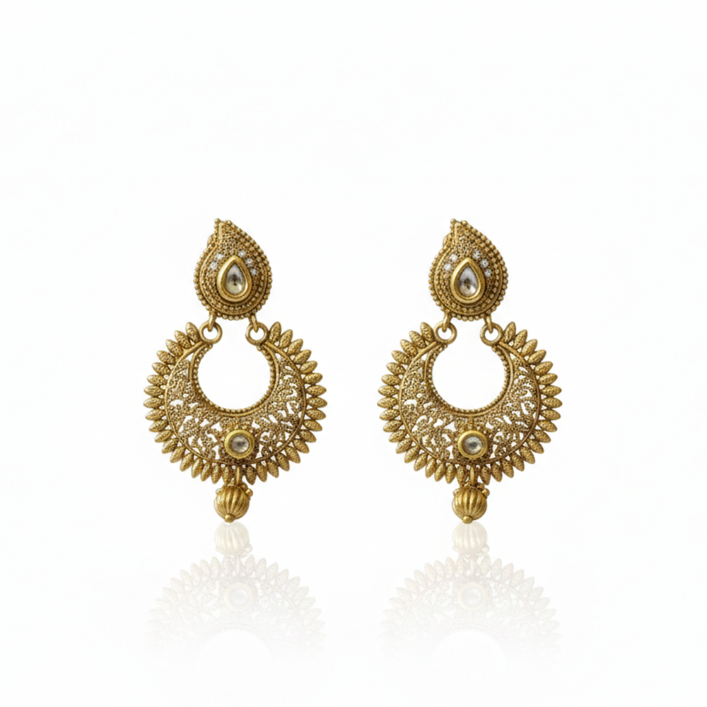 Manga Stud Antique Model Chandbali