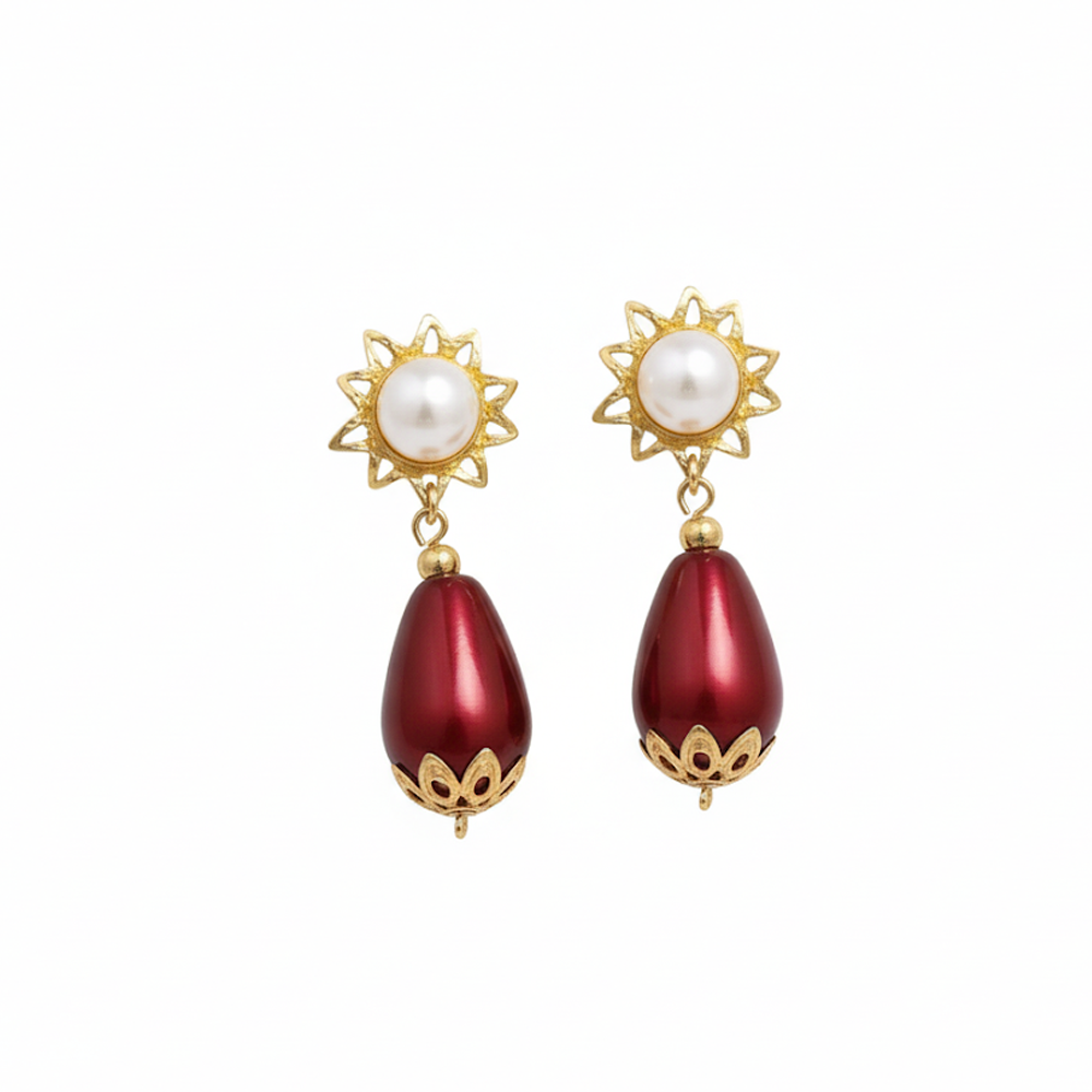 Color Drops with Pearl Studs