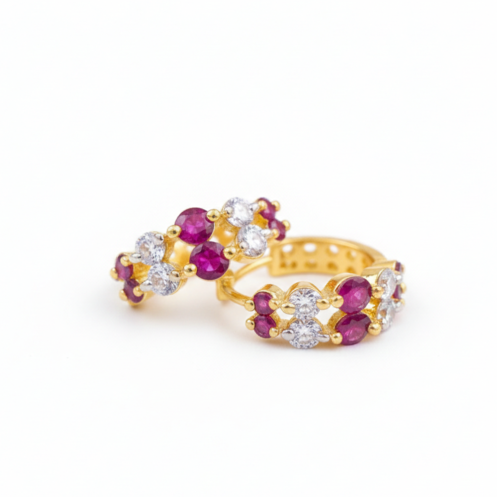 Pink and White Stones Loops