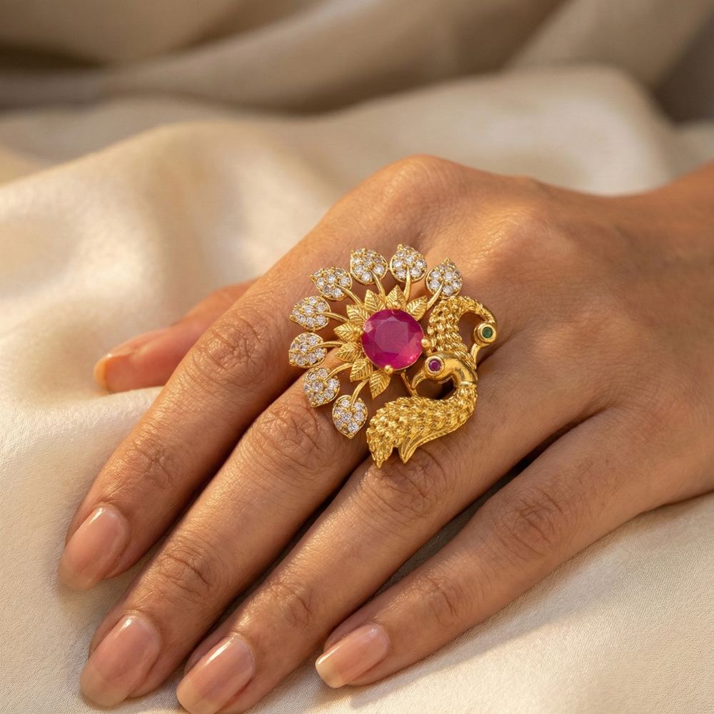 Zerkon Stoners with Double Peacock Finger Ring