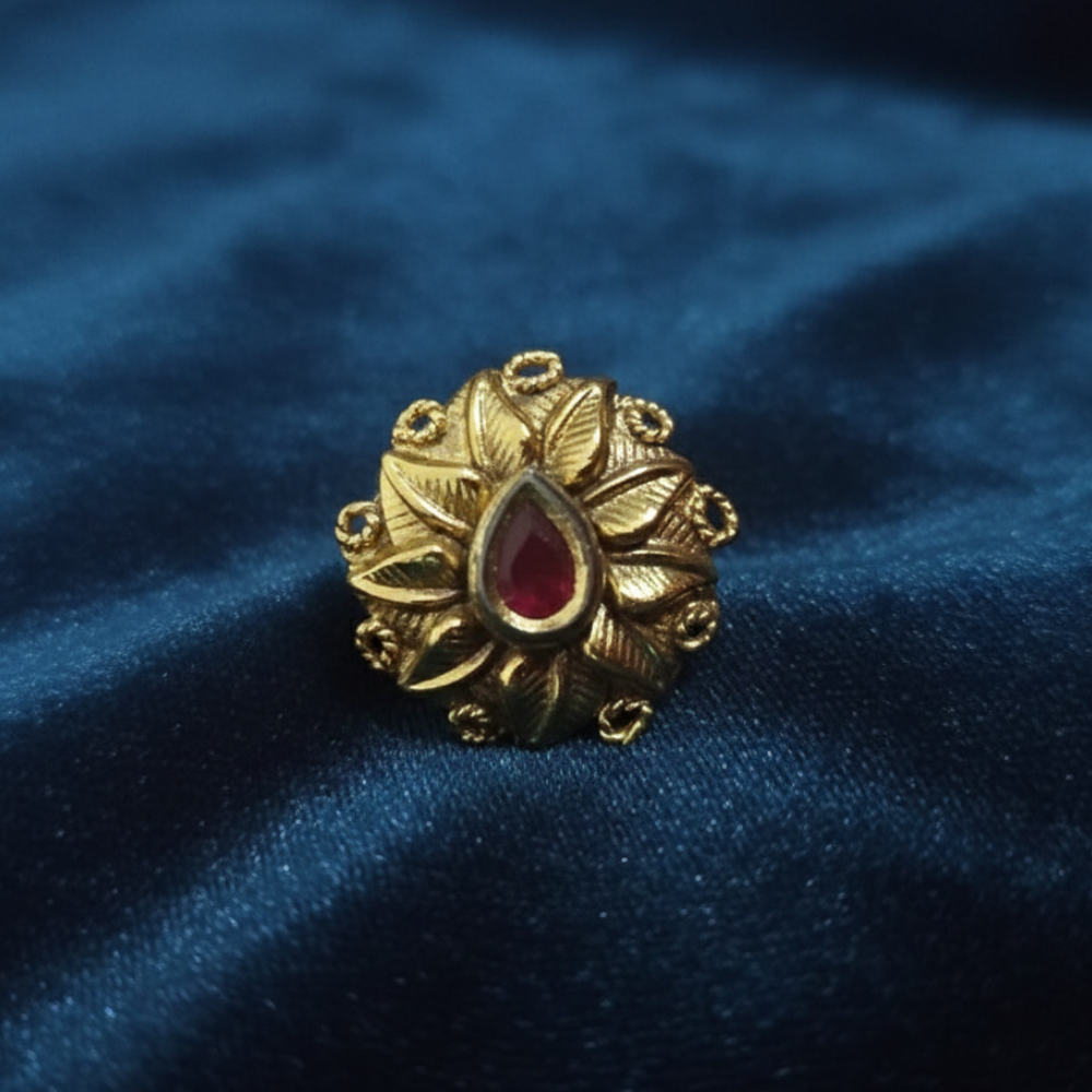 Thilagam model Flower Pattern Finger Ring
