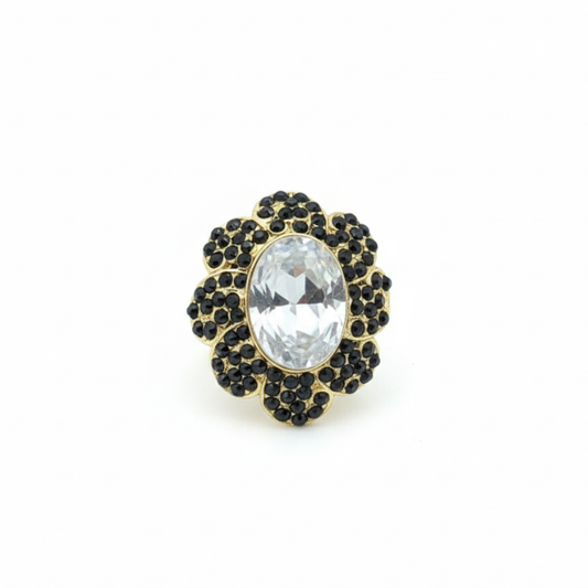 Black and White Stone Antique Finger Ring