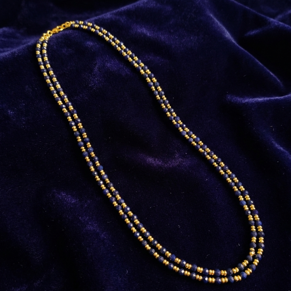 Black Beads Designer Double String Chains