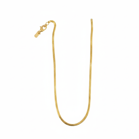 Gold Plated Plain Design Close Neck Chain