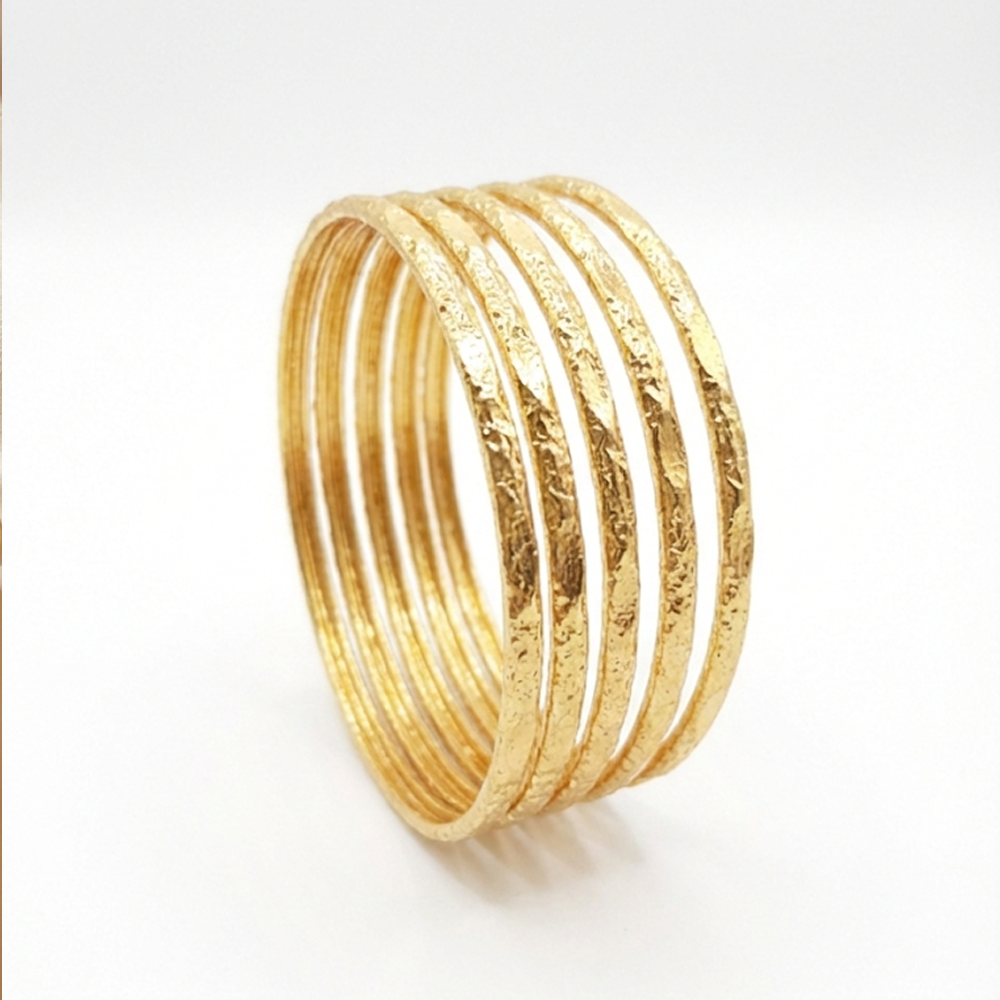 Six Pieces Daily Wear Gold Plated Bangles