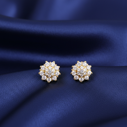 White Stone Multiple Shine Studs