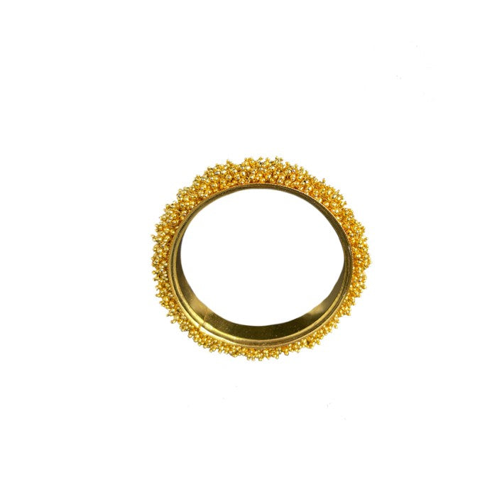 Gold Plated Bangles With Beads