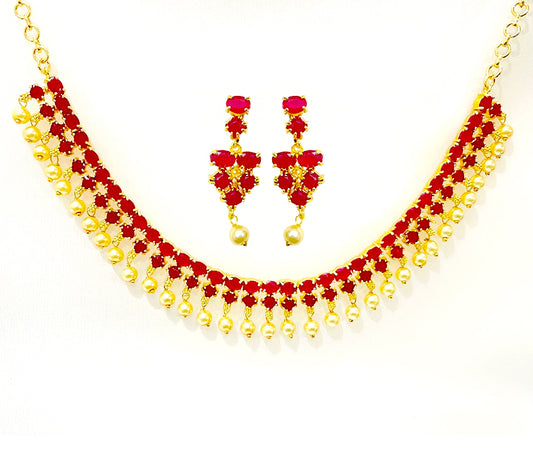 Sparkle Crystal Artificial Stone Jewellery Set