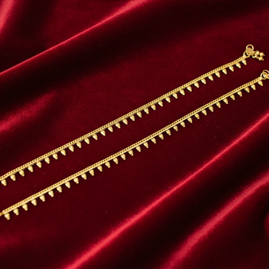 Small Pattern Antique Finish Anklet