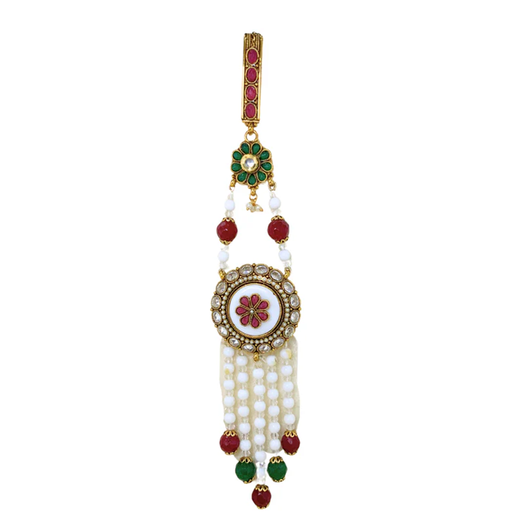Hanging White Bead Strips Saree Hanger