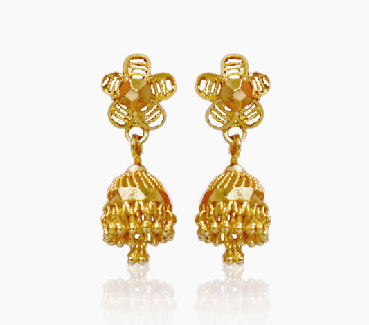 Jhumkas with Gold beads and umbrella model