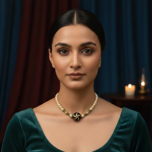 Big Beads Pearl Chain Necklace - Side or Dollar Wear