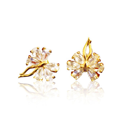 Stud with causal white stone