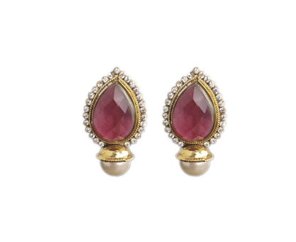 Gold Plated Stud With Pearls