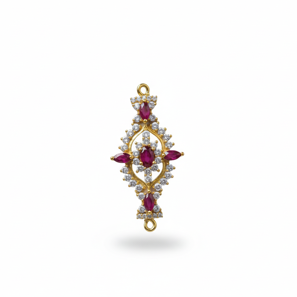 Pink and White Stones Mogappu