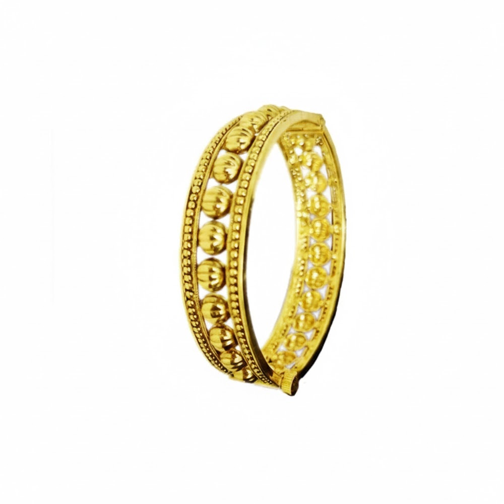 Antique Finish Gold Plated Round Bangle