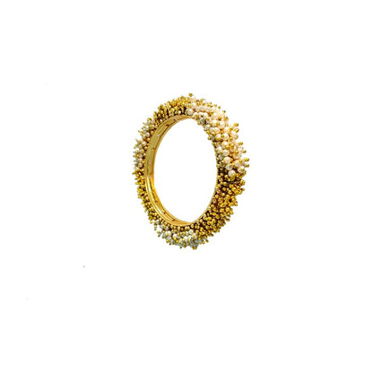 Gold Plated Bangles With Beads