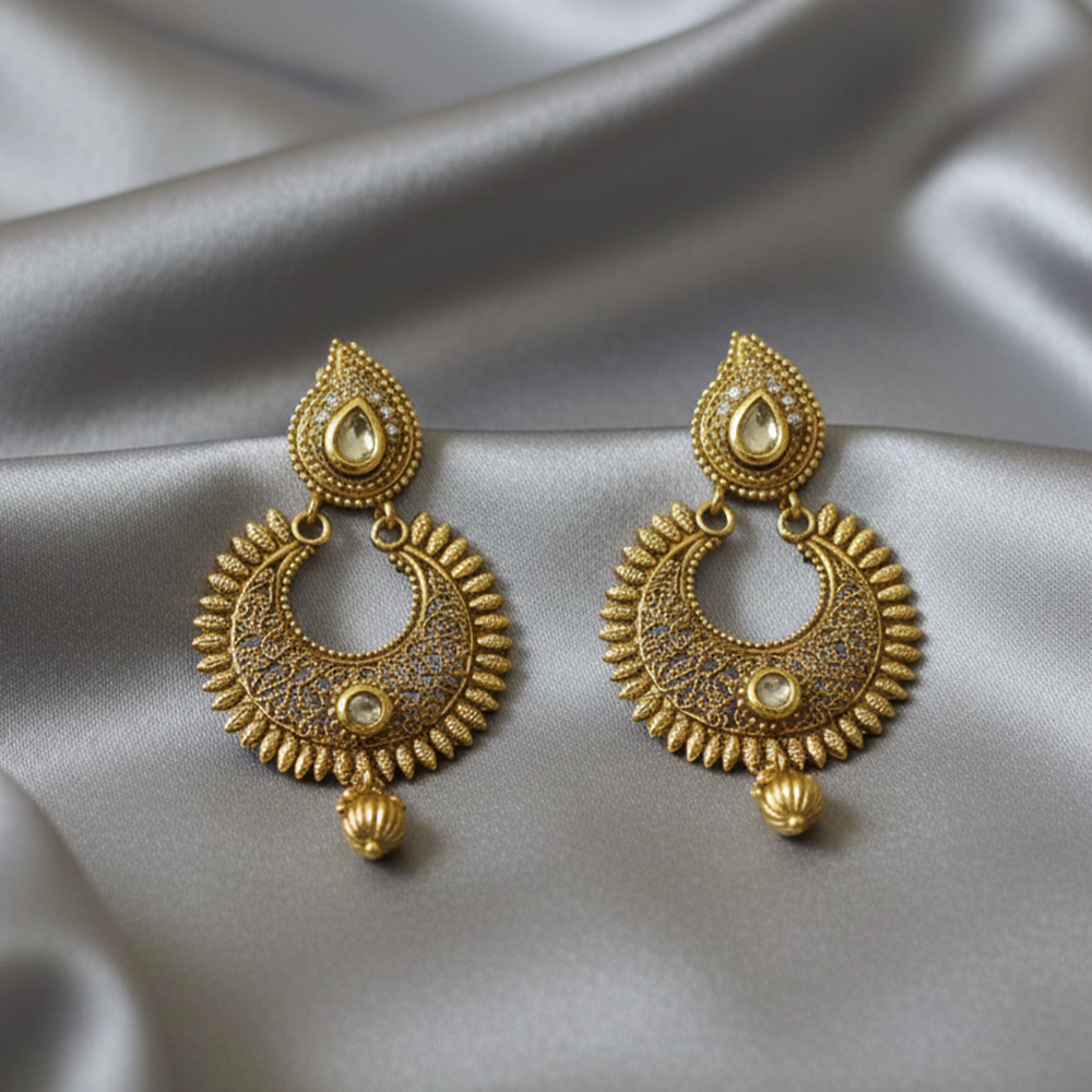 Manga Stud Antique Model Chandbali