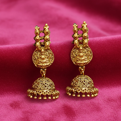 Jhumkas with Umbrella Model & Lakshmi Stud