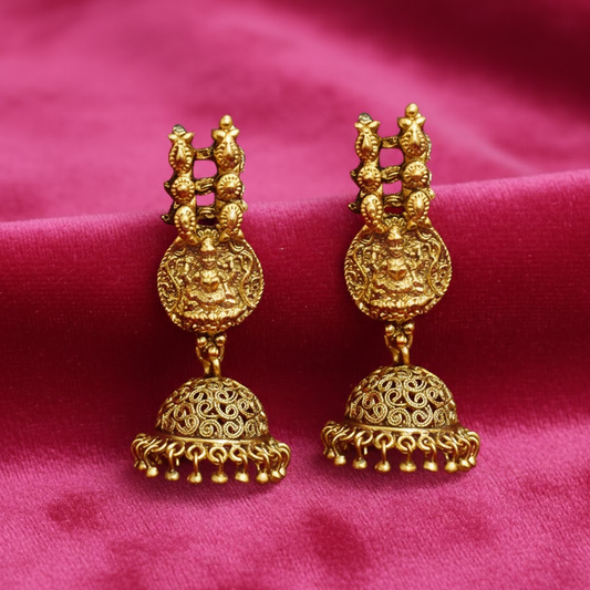 Jhumkas with Umbrella Model & Lakshmi Stud