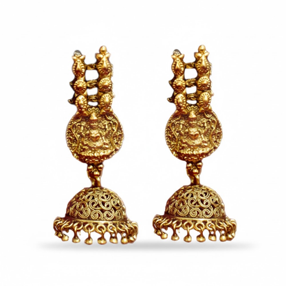 Jhumkas with Umbrella Model & Lakshmi Stud