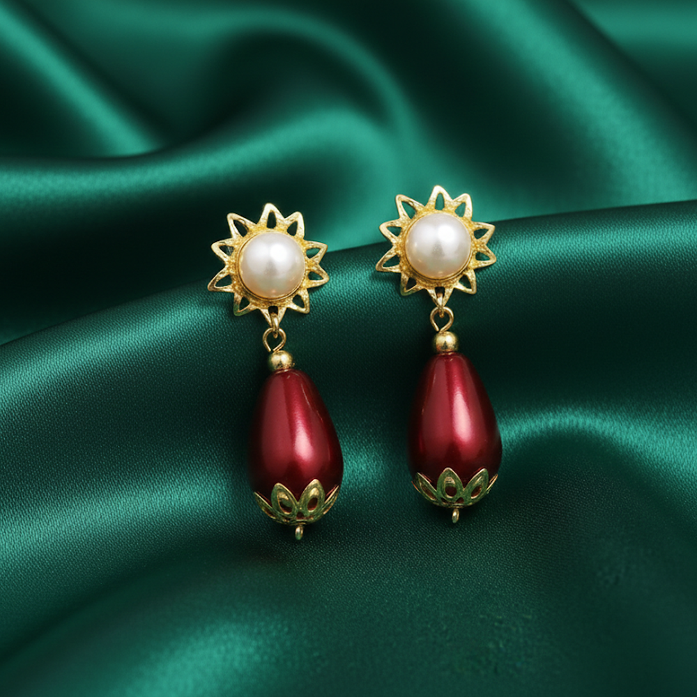 Color Drops with Pearl Studs