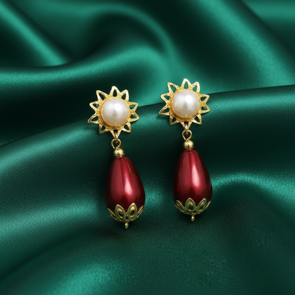 Color Drops with Pearl Studs