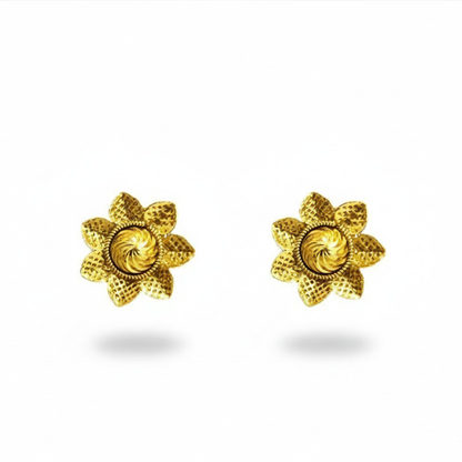 Antique Model Flower Pattern Small Studs