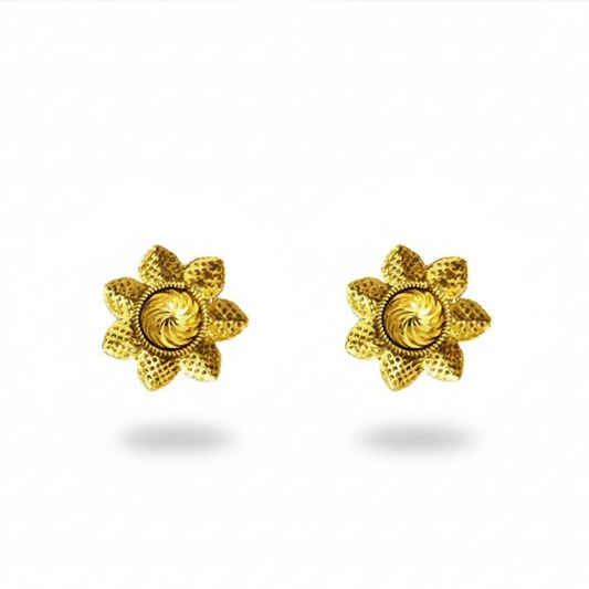 Antique Model Flower Pattern Small Studs