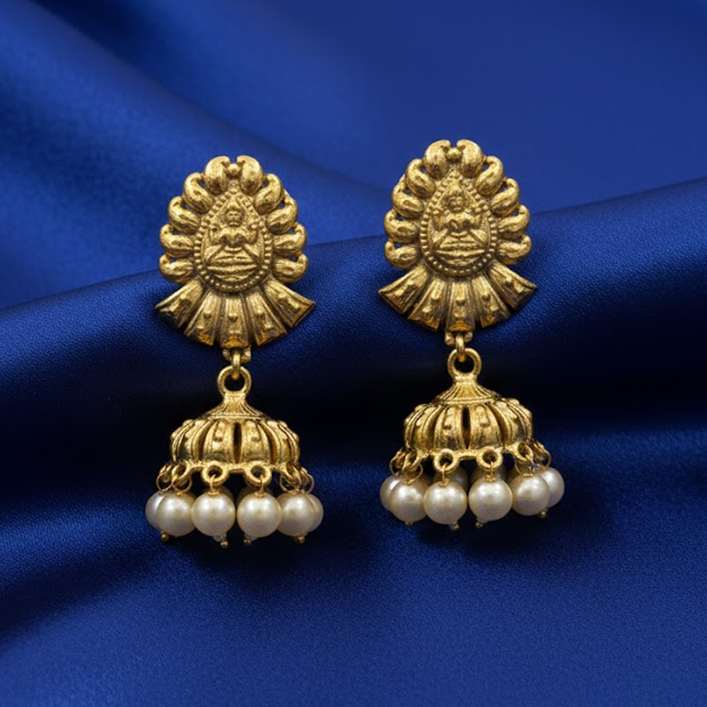 Beautiful Pearl Hanging Antique Jhumka