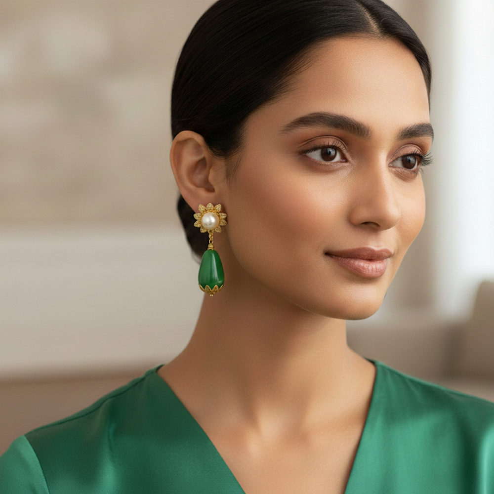Color Drops with Pearl Studs