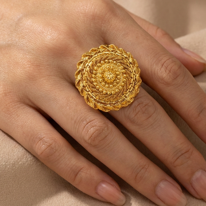 Round Sequence Design Finger Ring