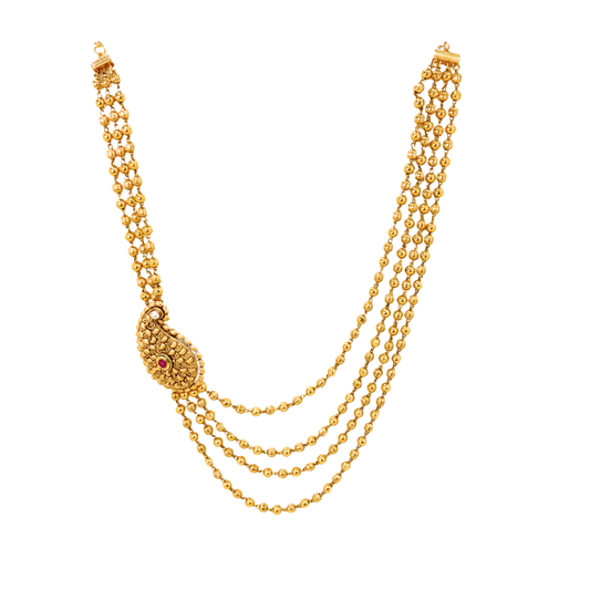 Gold Plated 3 Layer Chain With Manga Design