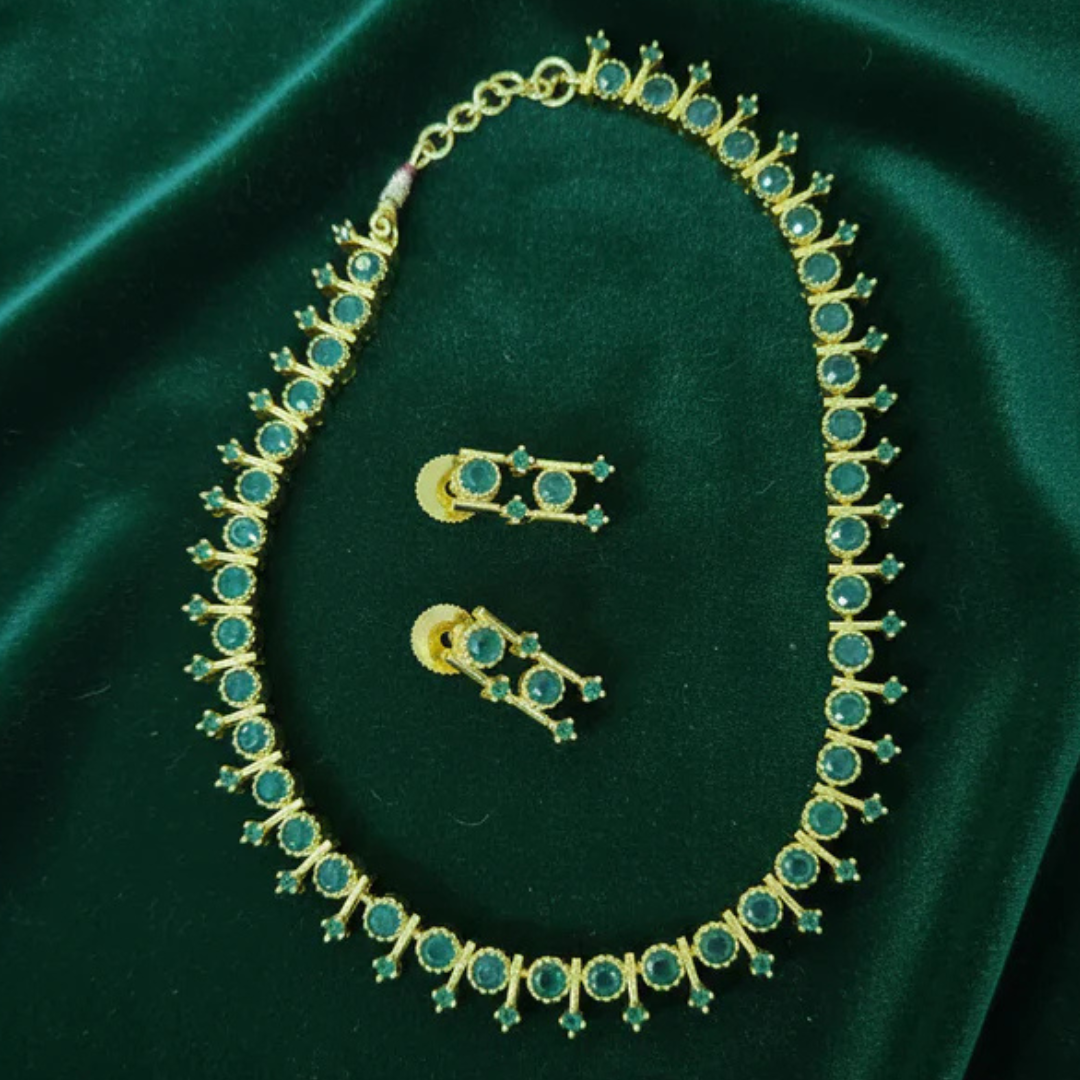 Royale Elegance Artificial Stone Jewellery Necklace Set