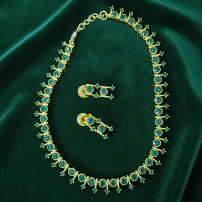 Royale Elegance Artificial Stone Jewellery Necklace Set