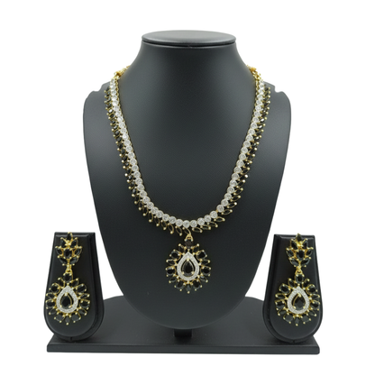 Amber Luxe Artificial Stone Jewellery Set – Trendy Party Wear
