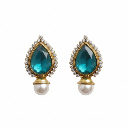 Color Big Stones with White Stones Thilak Studs