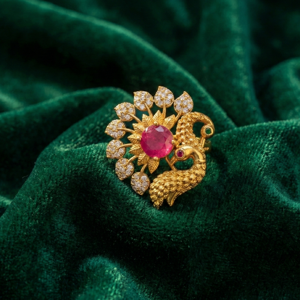 Zerkon Stoners with Double Peacock Finger Ring