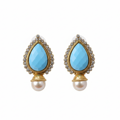 Color Big Stones with White Stones Thilak Studs