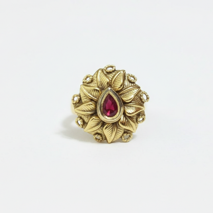 Thilagam model Flower Pattern Finger Ring