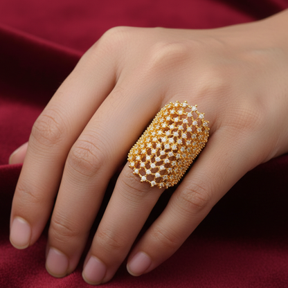 Infinity Design Long Length Finger Ring