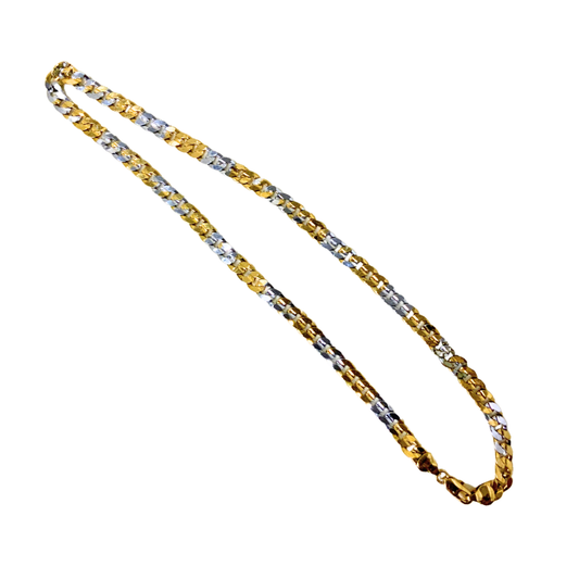 Gold plated with silver and gold necklace