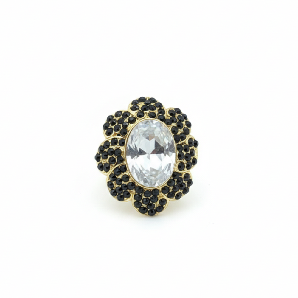Black and White Stone Antique Finger Ring