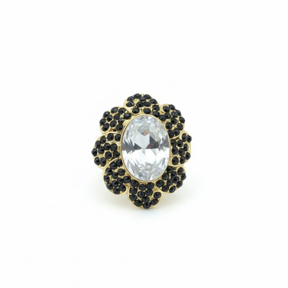 Black and White Stone Antique Finger Ring