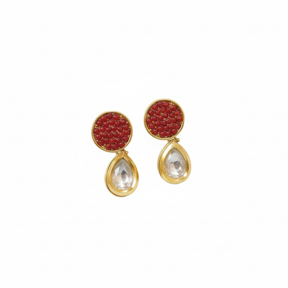 Little Droplet Stones with Color Beads Studs