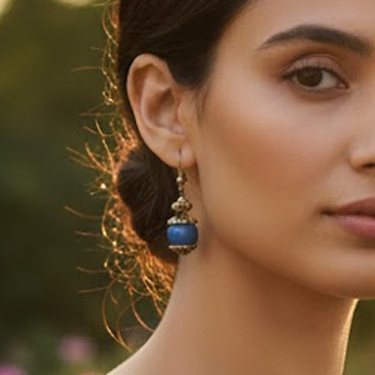 Casual Wear Bright Blue Hanging Drops